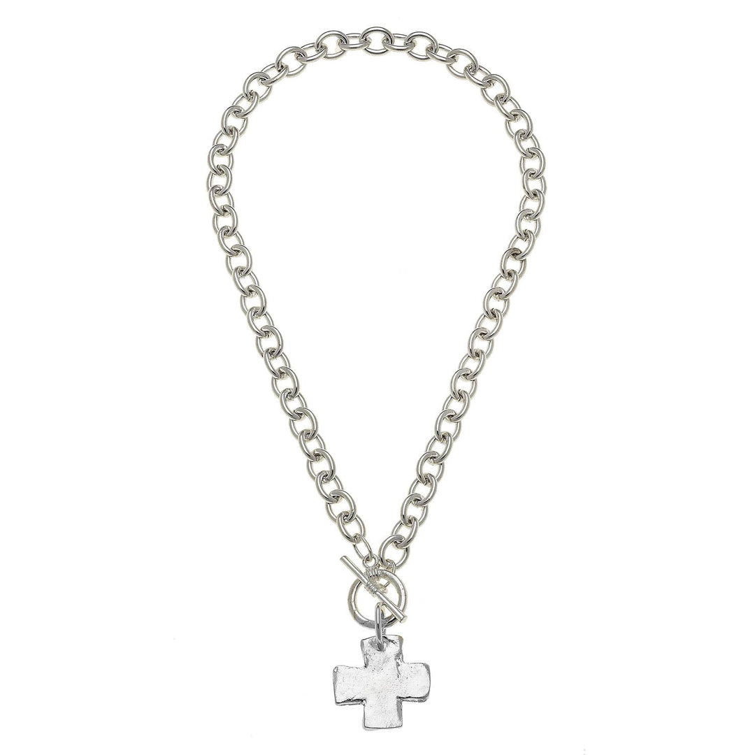 Silver Front Toggle Necklace