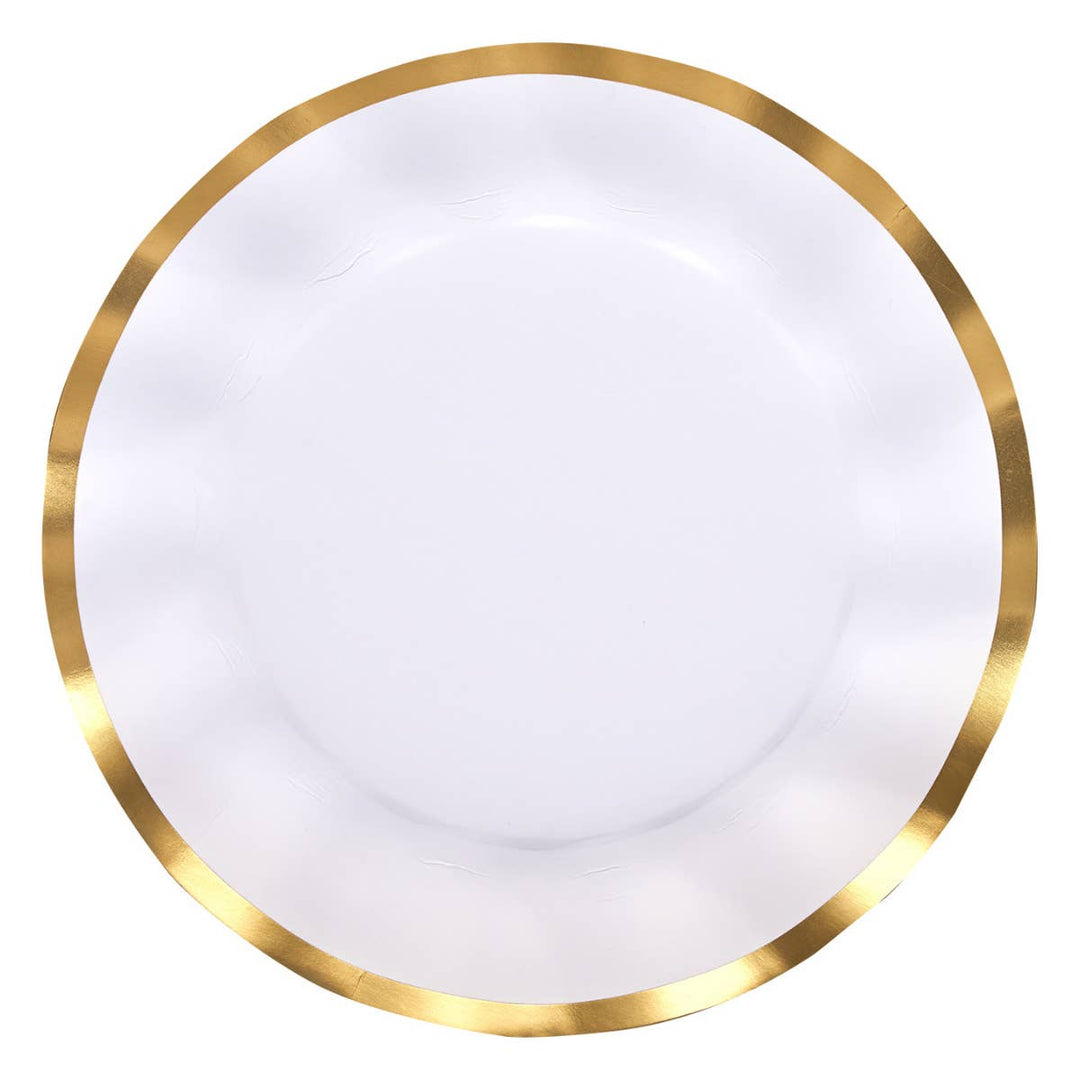Everyday White Wavy Dinner Plate