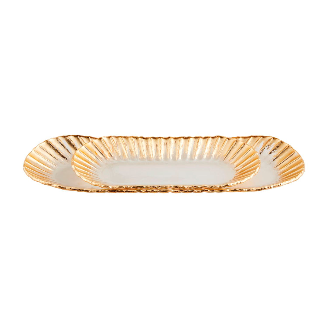 Gold Edged Glass Tray
