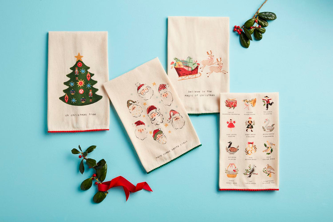 Christmas Pom Tea Towels