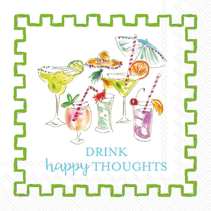 Drink Happy Thoughts Napkin