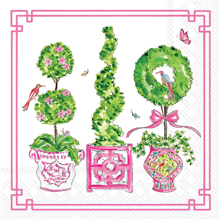 Pink Topiary Napkin