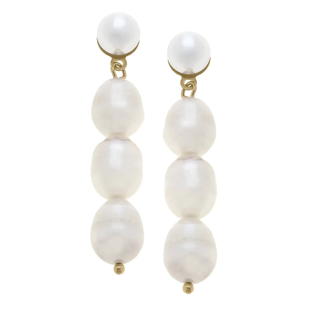 Multi Pearl Drop Earring