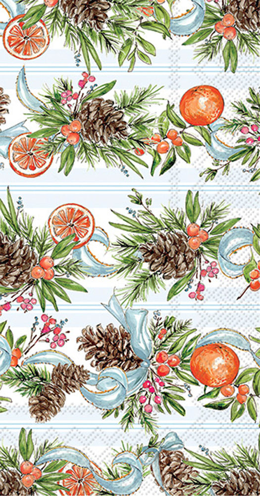 Pinecones & Ribbons Guest Napkin