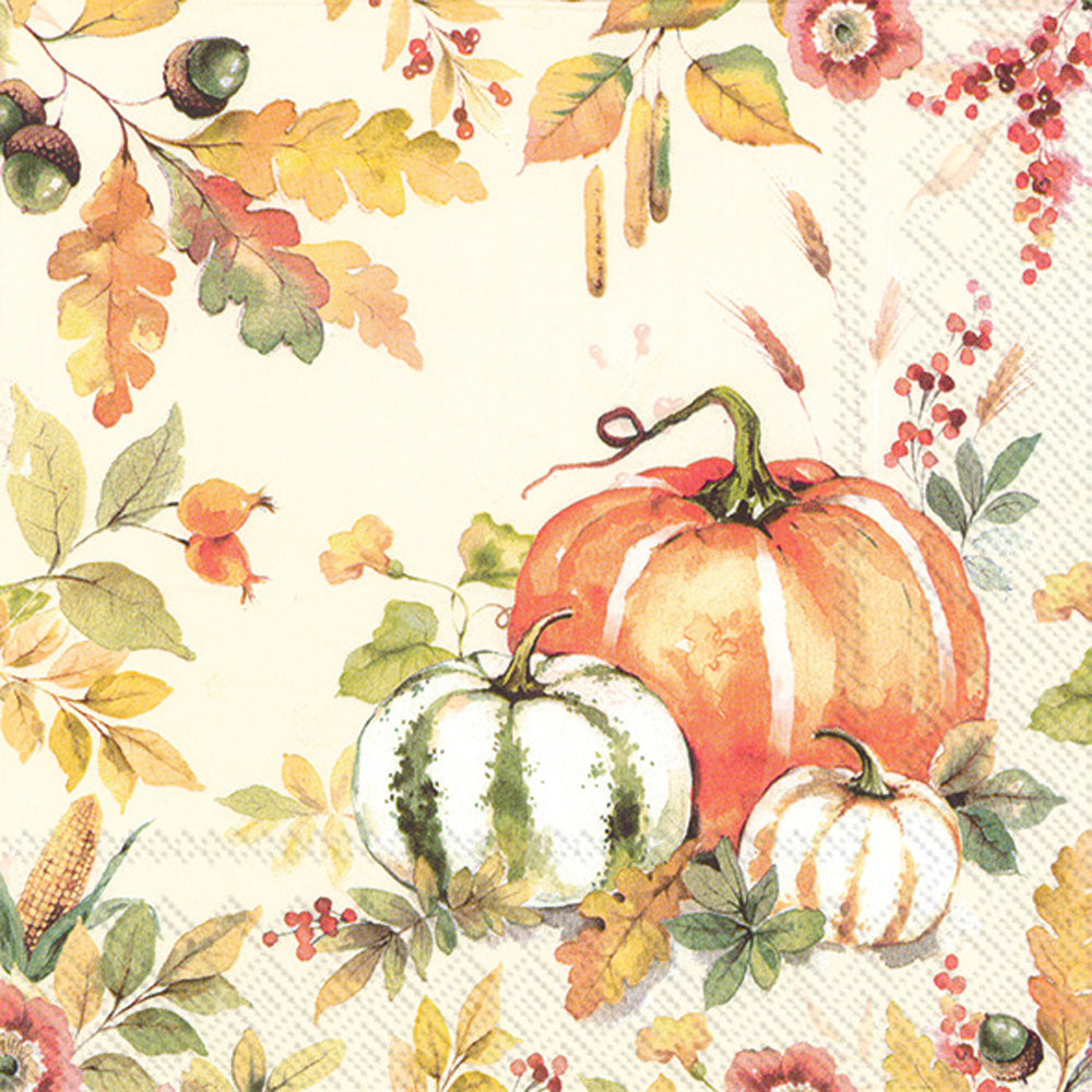 Cream Pumpkin Luncheon Napkin
