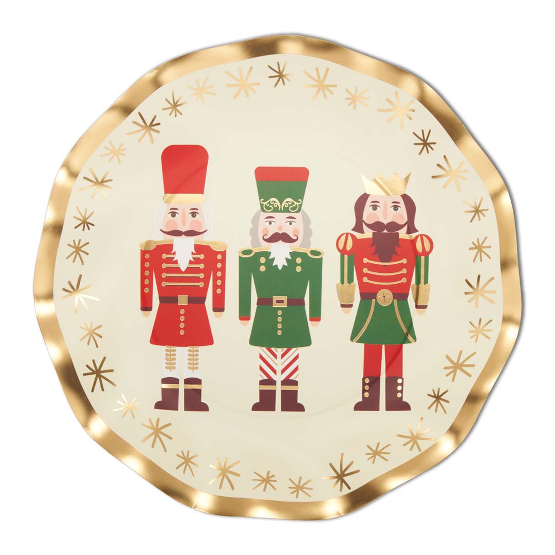 Wavy Salad Plate Nutcracker Christmas
