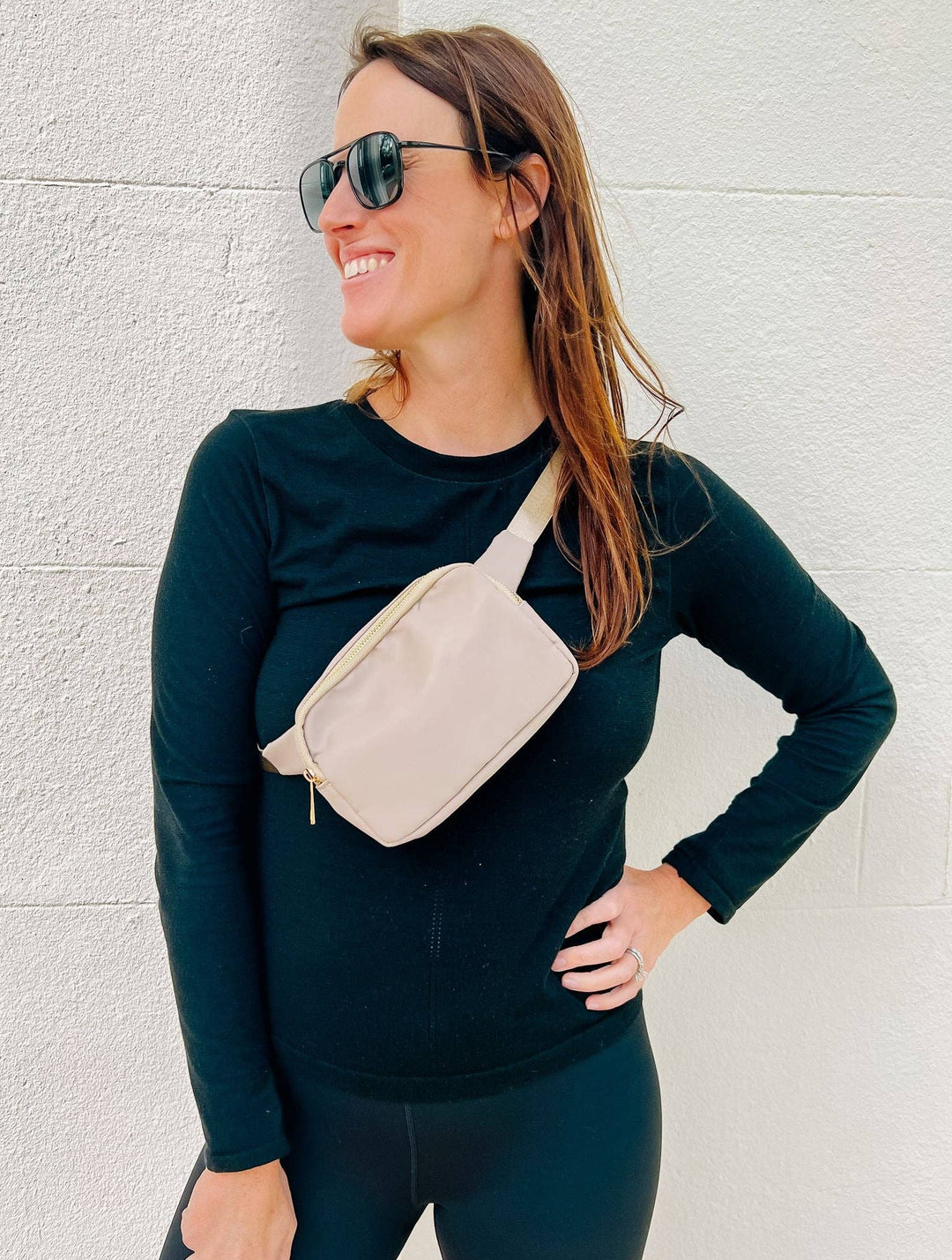 Merril Nylon Belt Bag TAUPE