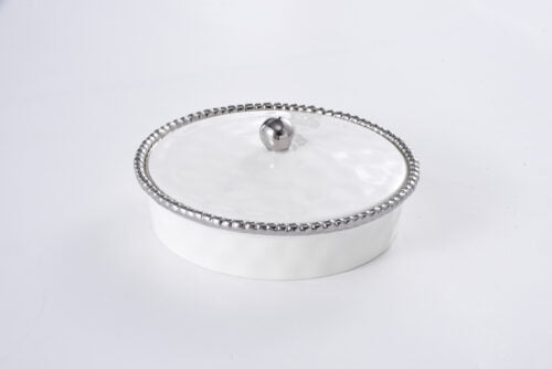 Round Beaded Baker Silver
