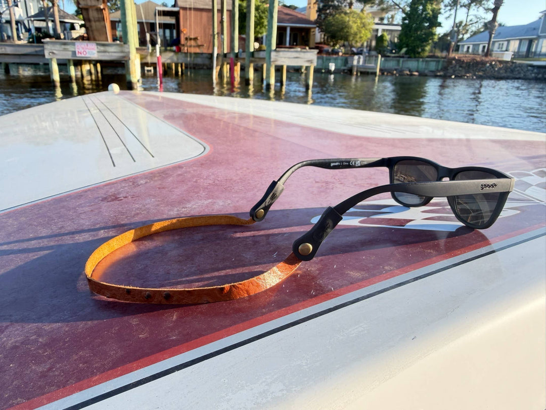 Leather Embossed Ostrich Sunglasses Strap