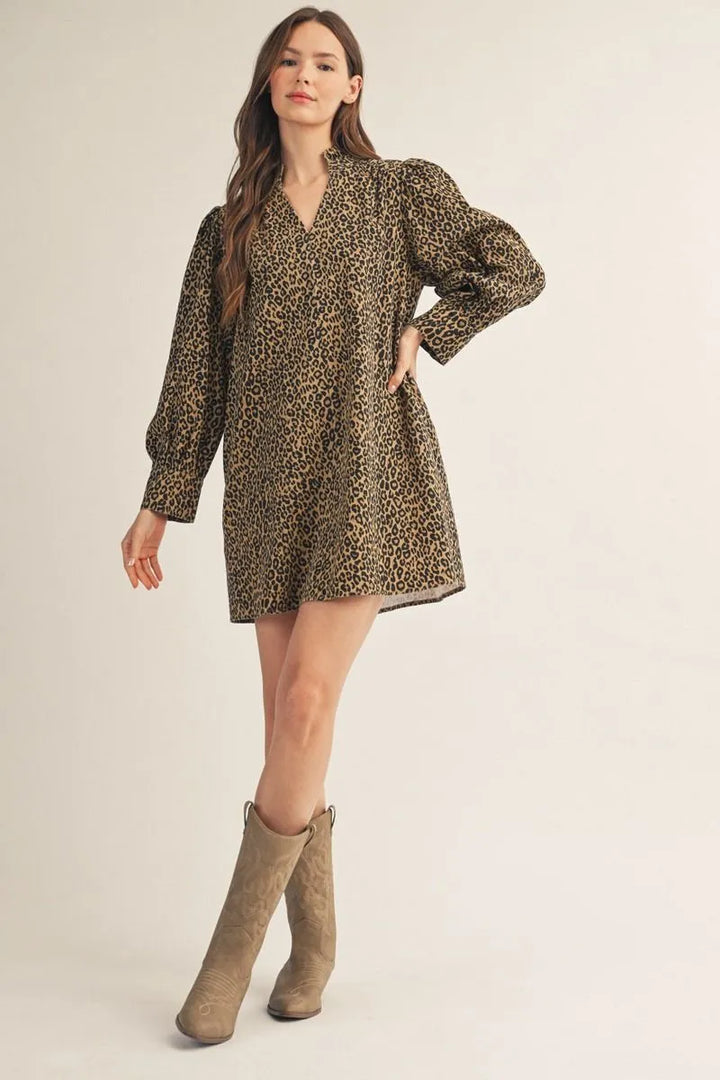 Animal Print Shift Dress
