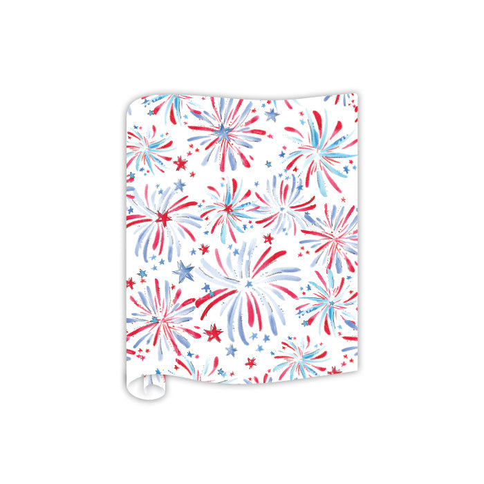 Red, White, & Blue Fireworks Paper Table Runner