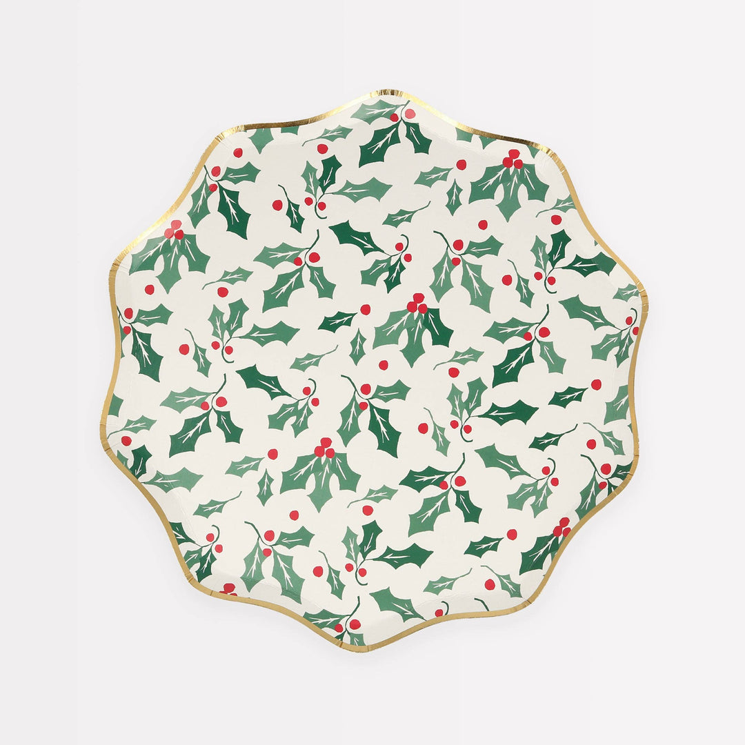 Holly Pattern Side Plates