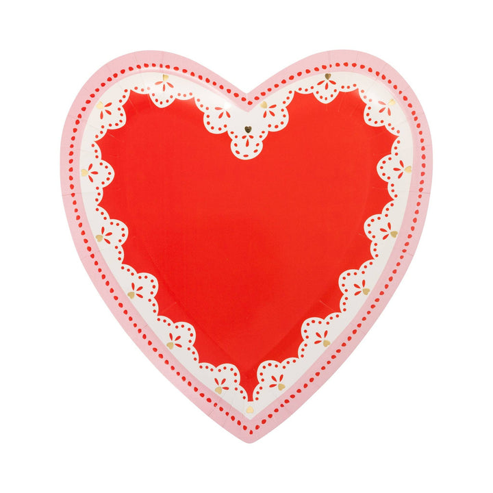 Vintage Heart Shaped Plate Set
