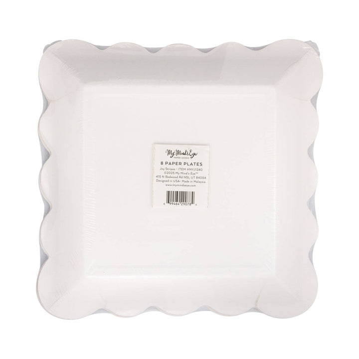 Joy Striped Paper Plates