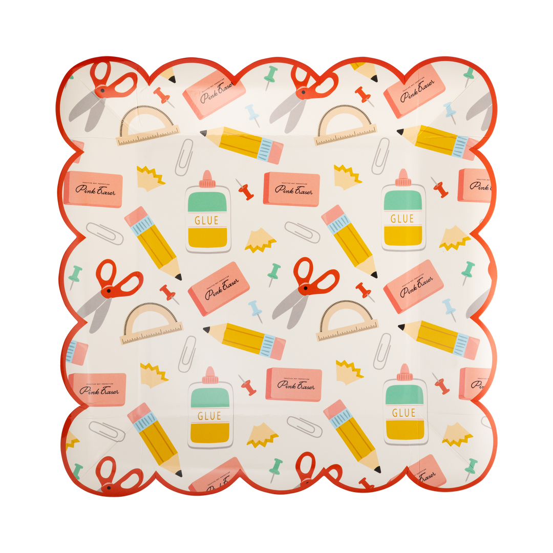 School Icons Paper Plates