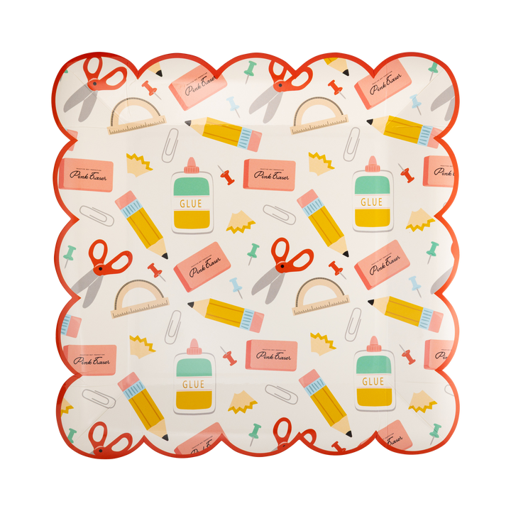 School Icons Paper Plates