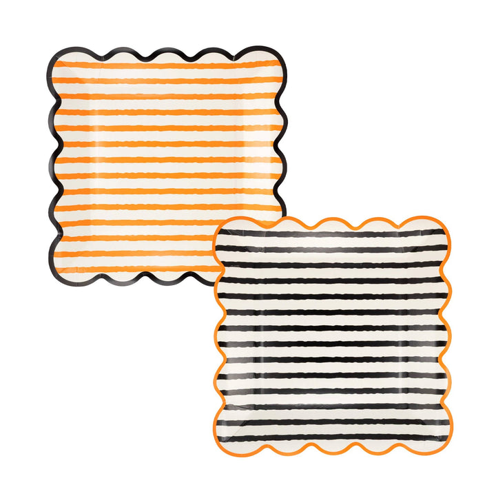 Halloween Stripe Paper Plates