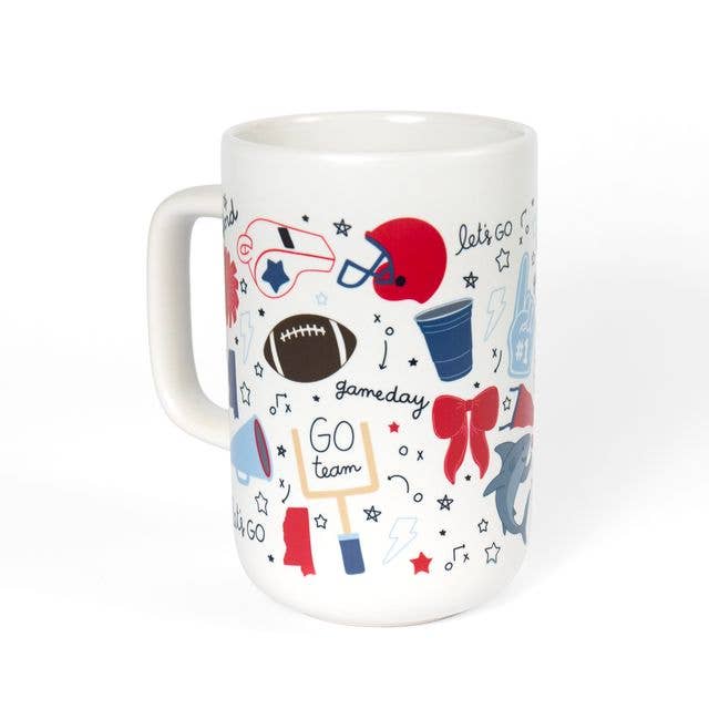 Oxford Football Game Day Tall Ceramic Mug