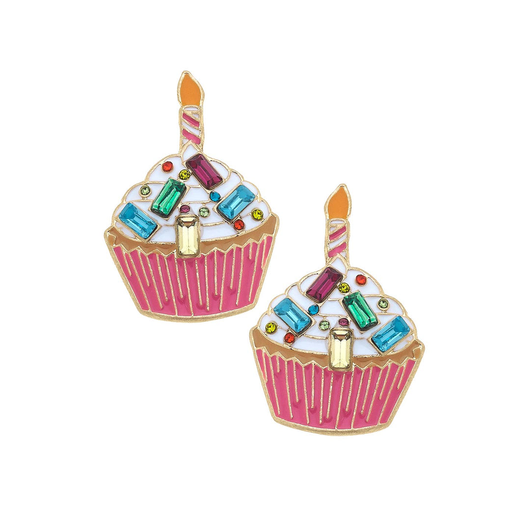 Birthday Cupcake Stud