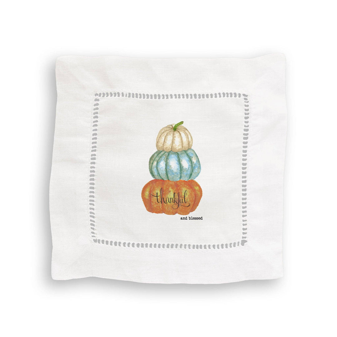 Thankful and Blessed Pumpkin Tea Towel
