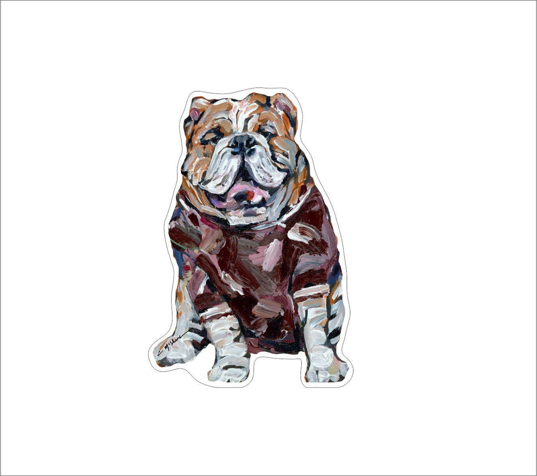 Bulldog Maroon Acrylic Magnet