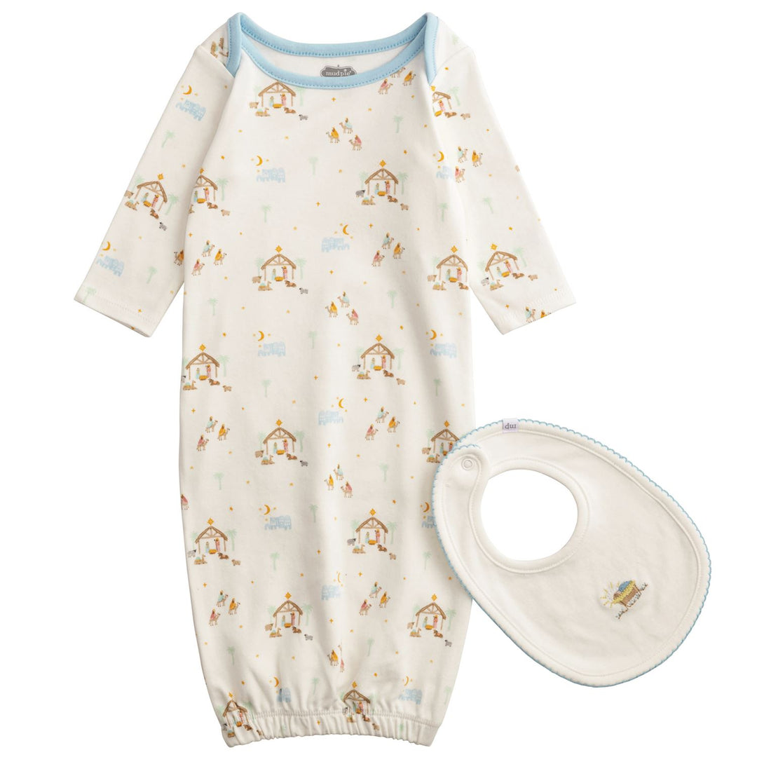 Nativity Gown &amp; Bib Set