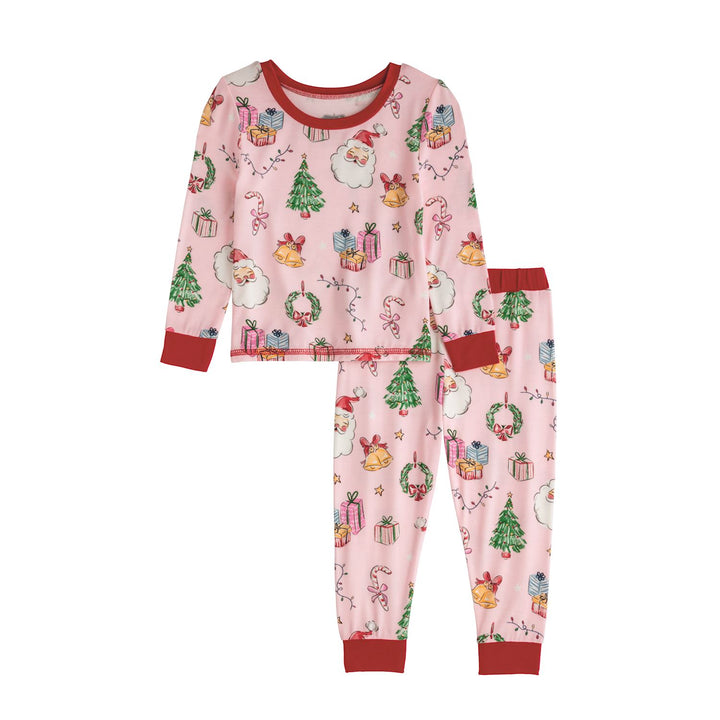 Cutie Pie Christmas Pj Set | Pink &amp; Blue