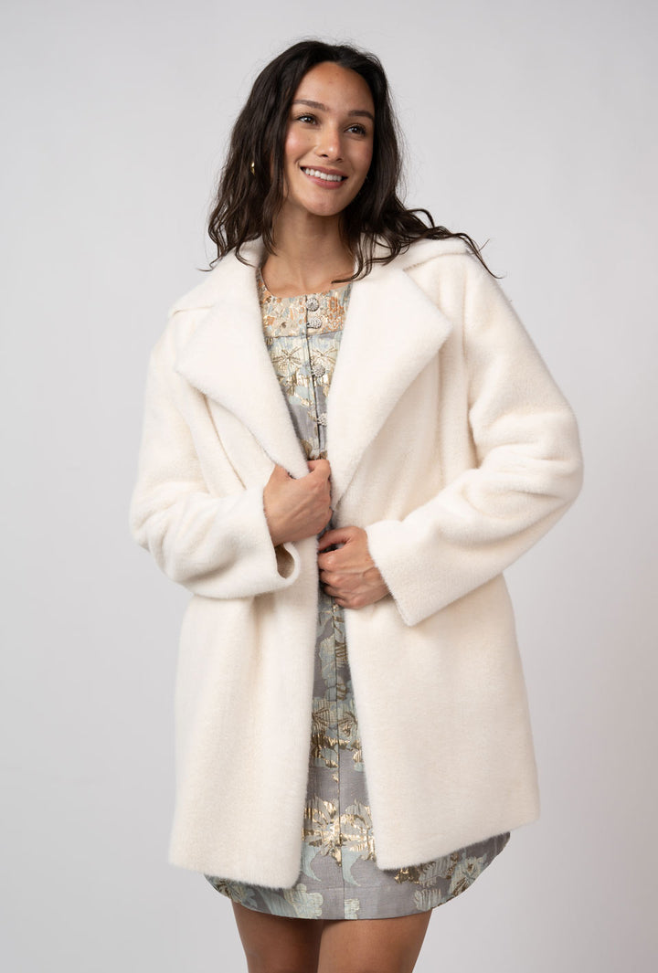 Faux Fur Suede Jacket