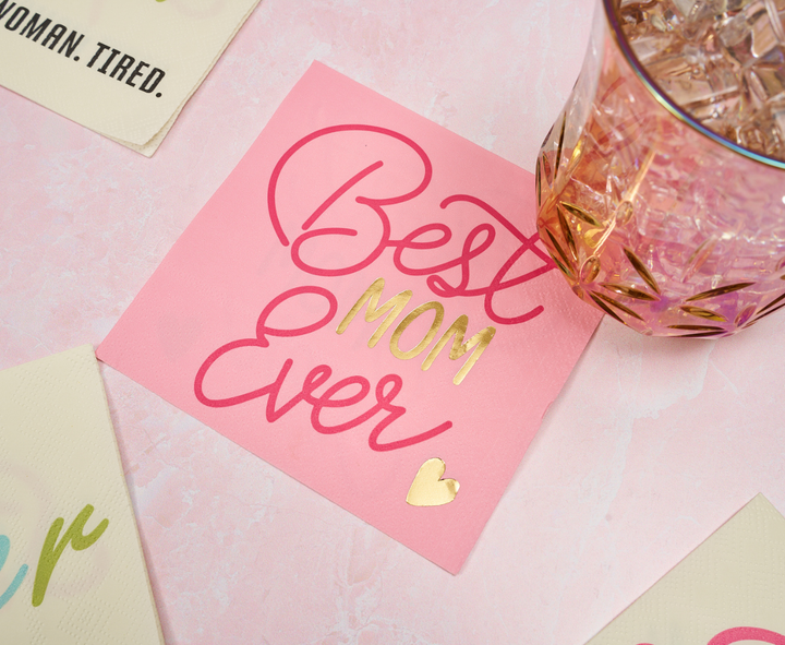 Best Mom Ever Cocktail Napkin