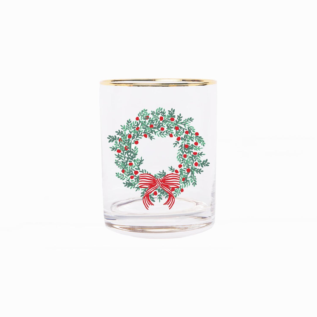 Cocktail Glass  Wreath &amp; Ribbon