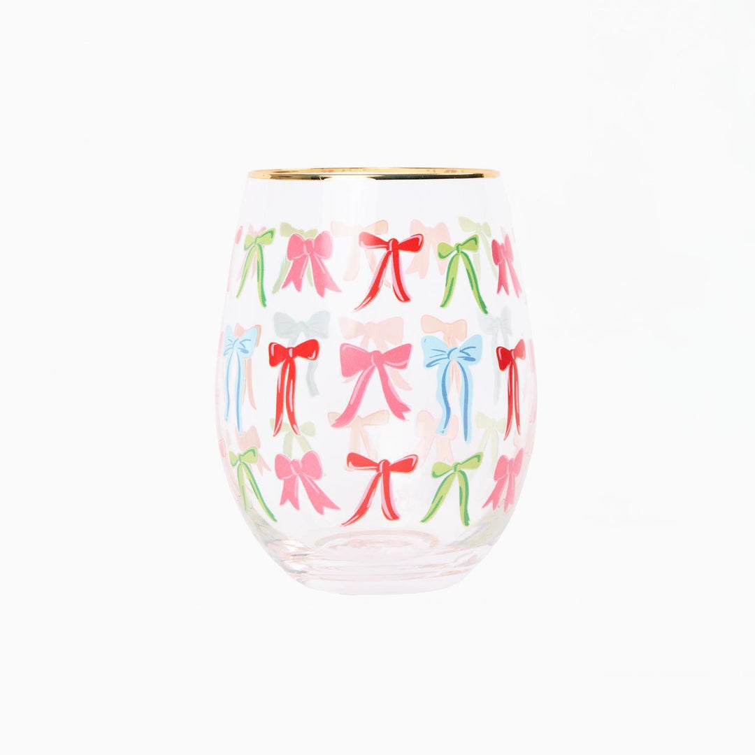 Wine Glass A Bowtiful Christmas