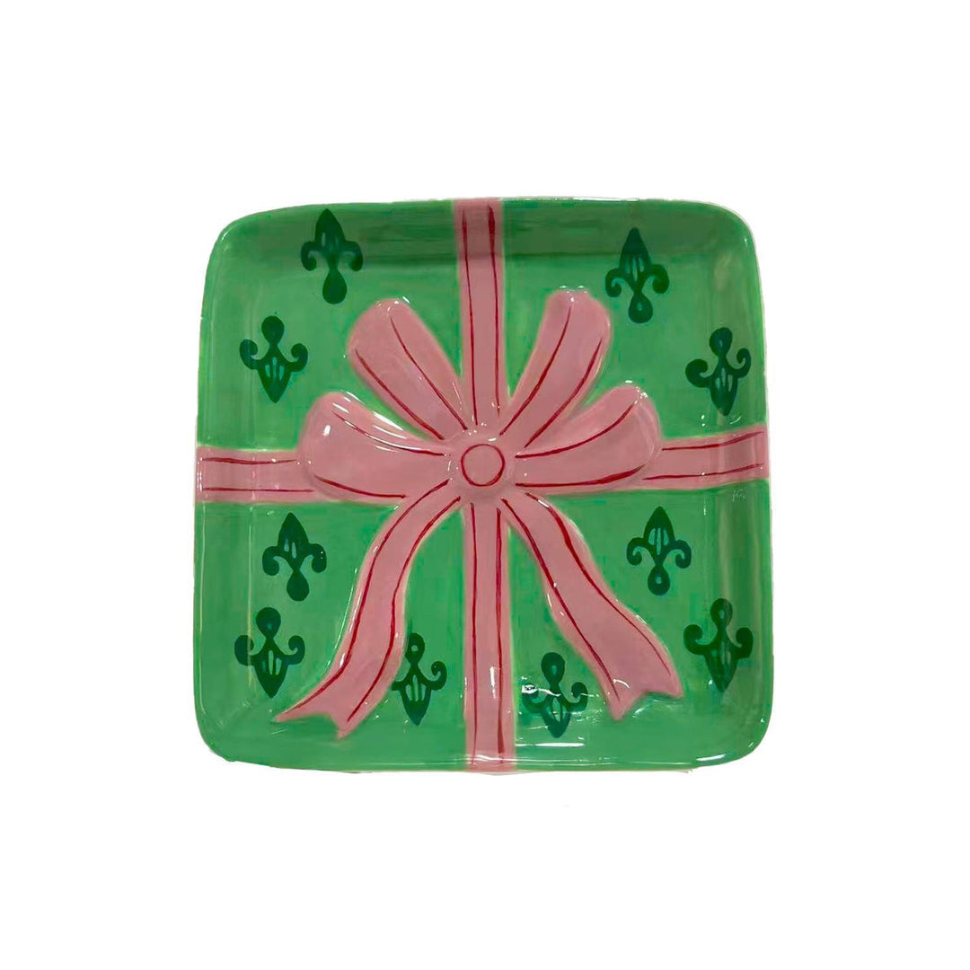 Appetizer Plate Wrapped in Cheer Green