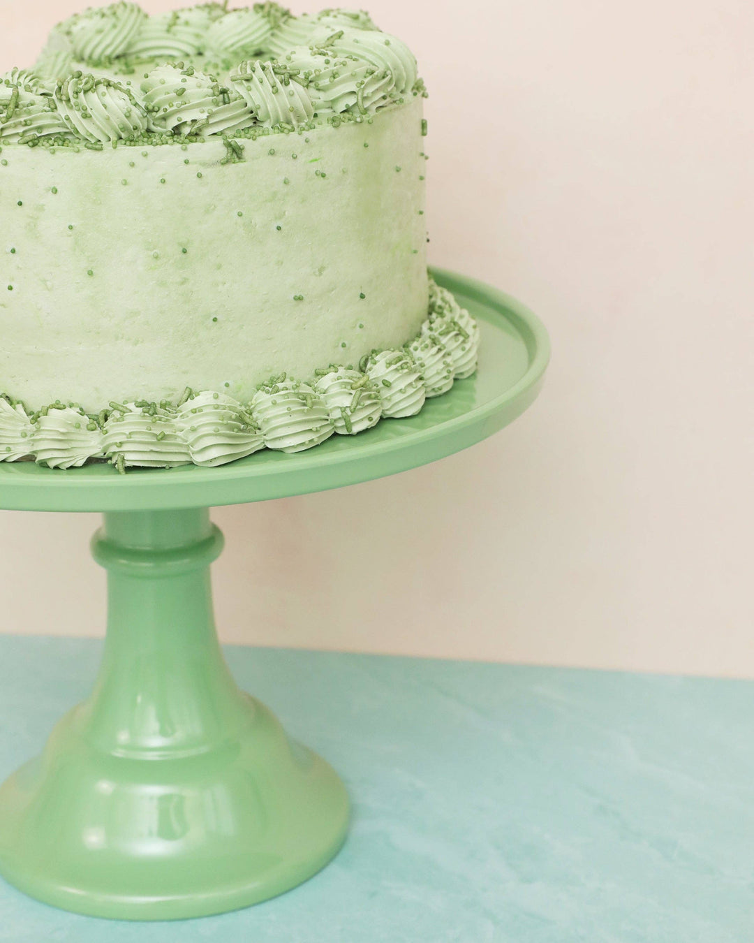 Melamine Cake Stand Large- Sage Green 11.5 inch