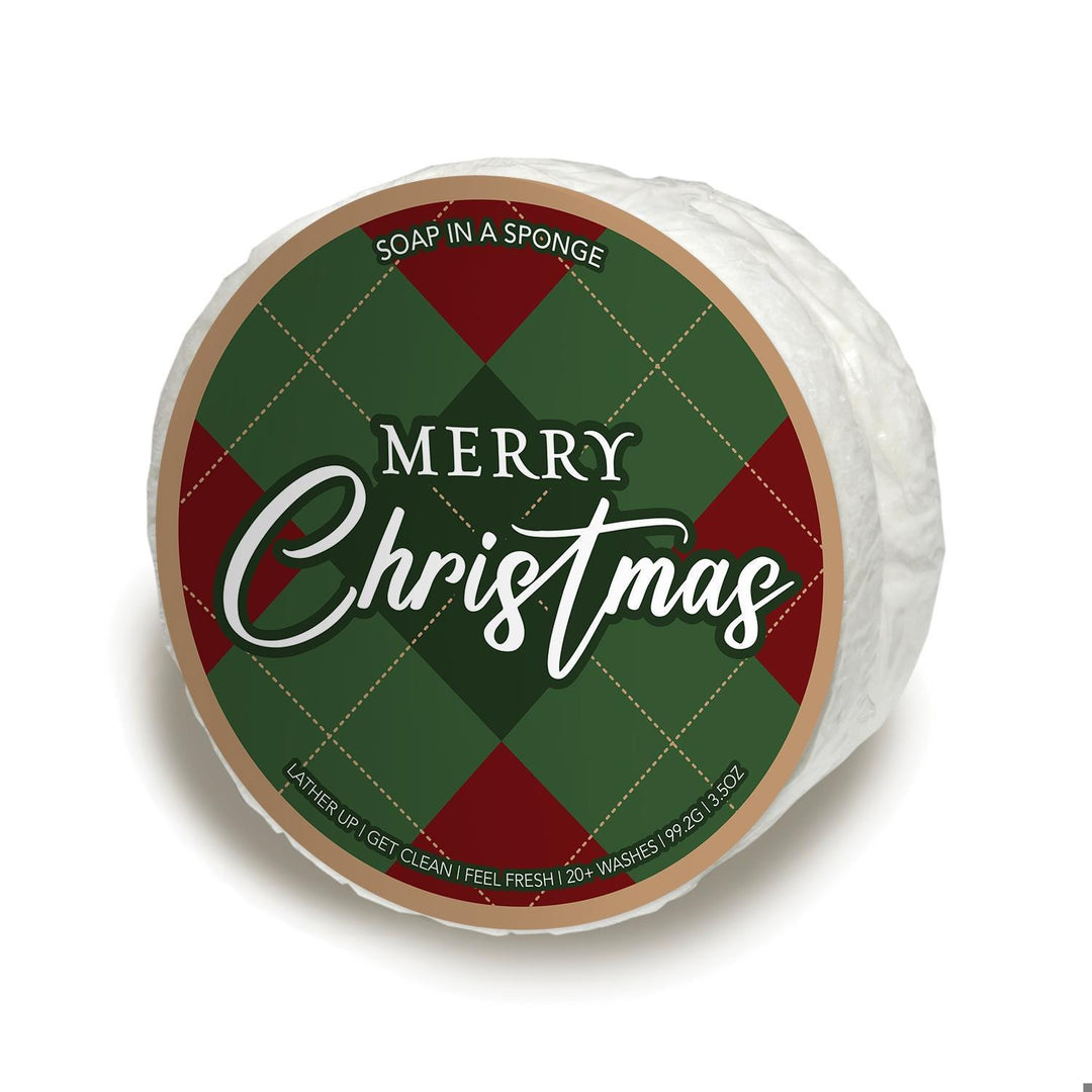 Merry Christmas Shower Sponge 20+ Washes