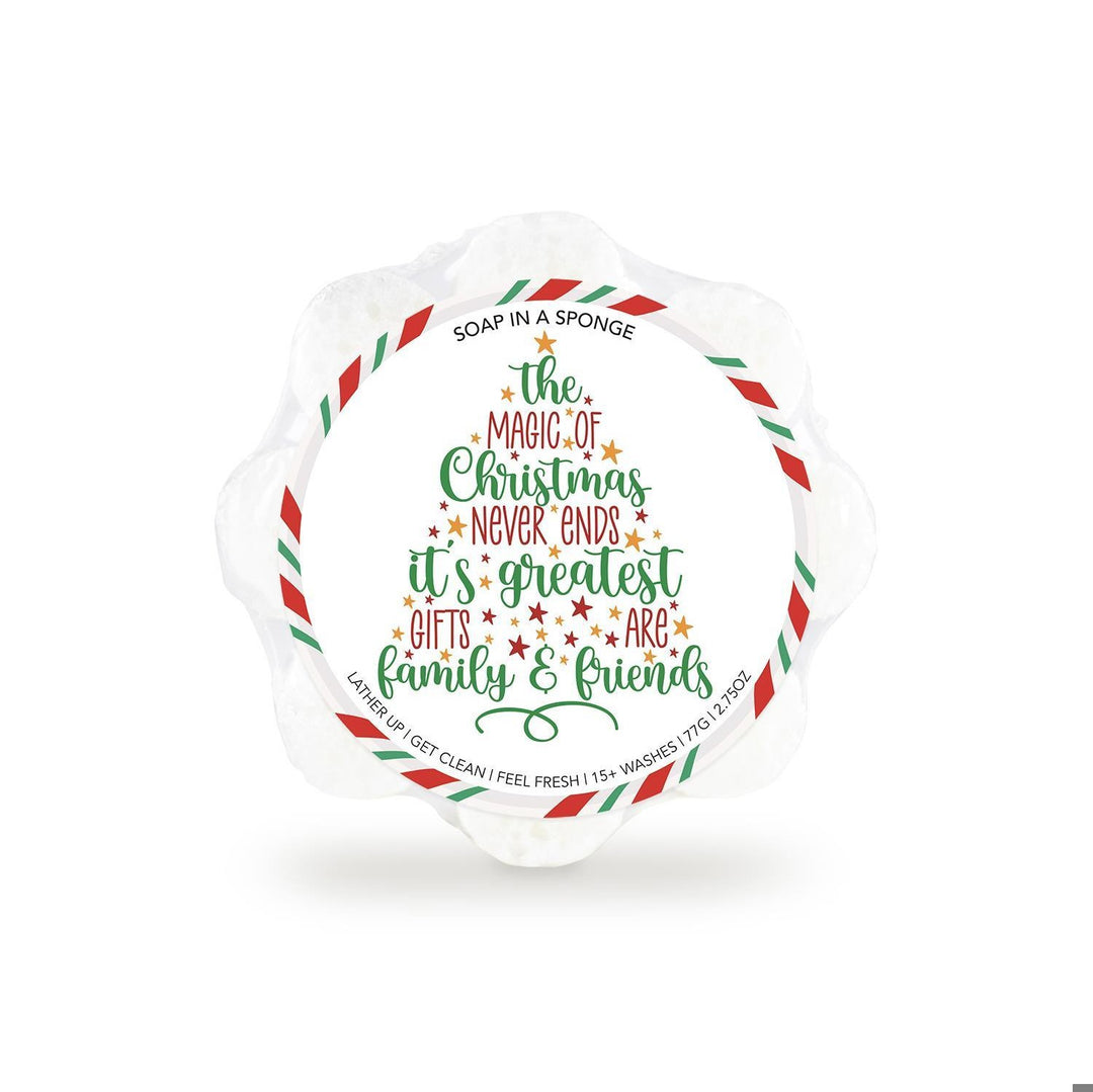 The Magic of Christmas Never Ends Shower Sponge 15+ washes