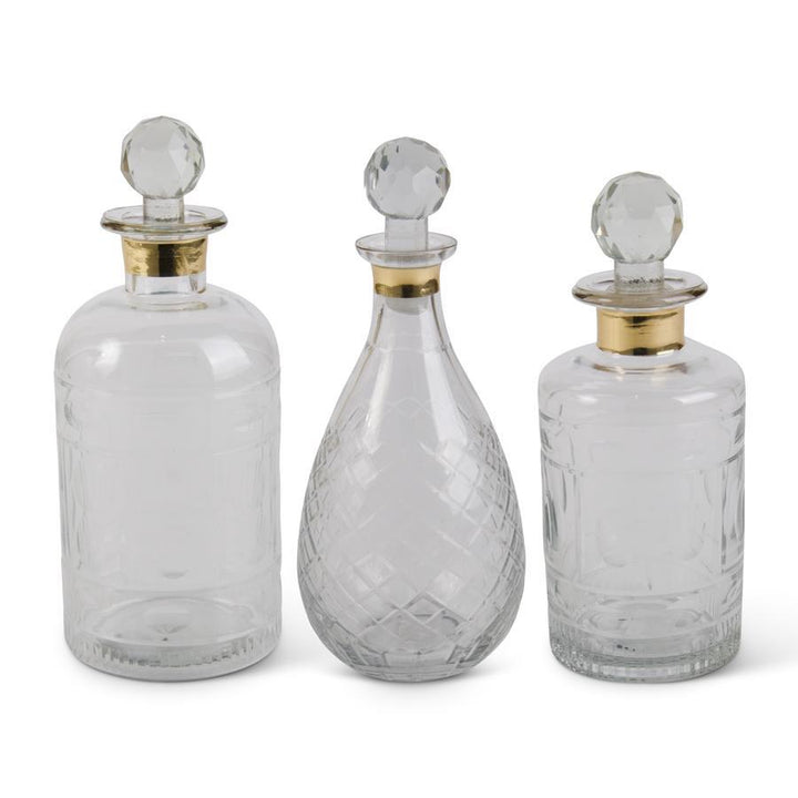 Glass and Gold Decanter
