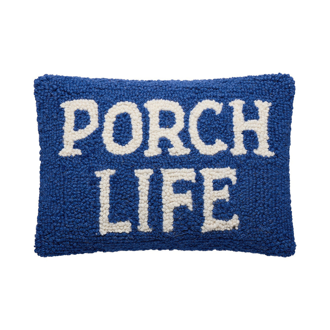 Porch Life Hooked Pillow