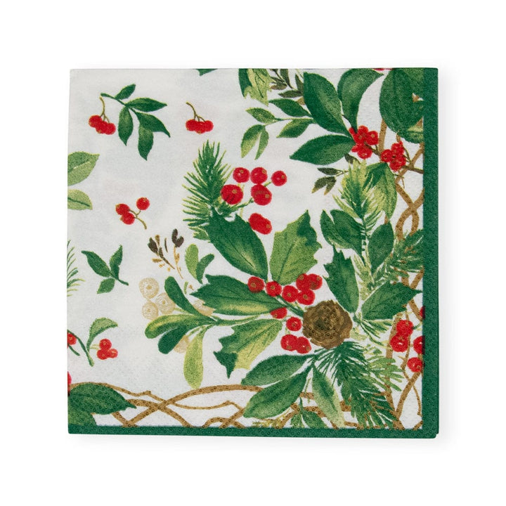 Holly Chintz White Napkin