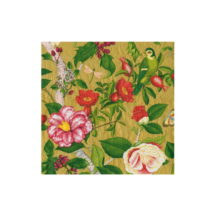 Christmas Chinoiserie Gold Napkin