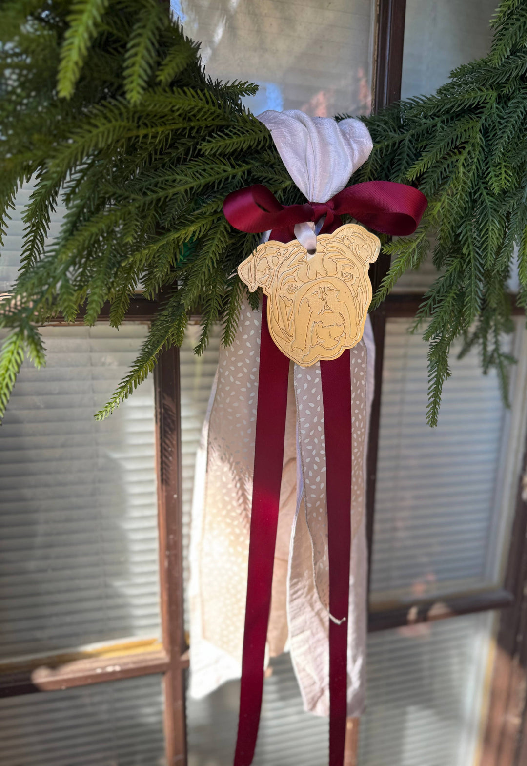 Bulldog Gold Ornament