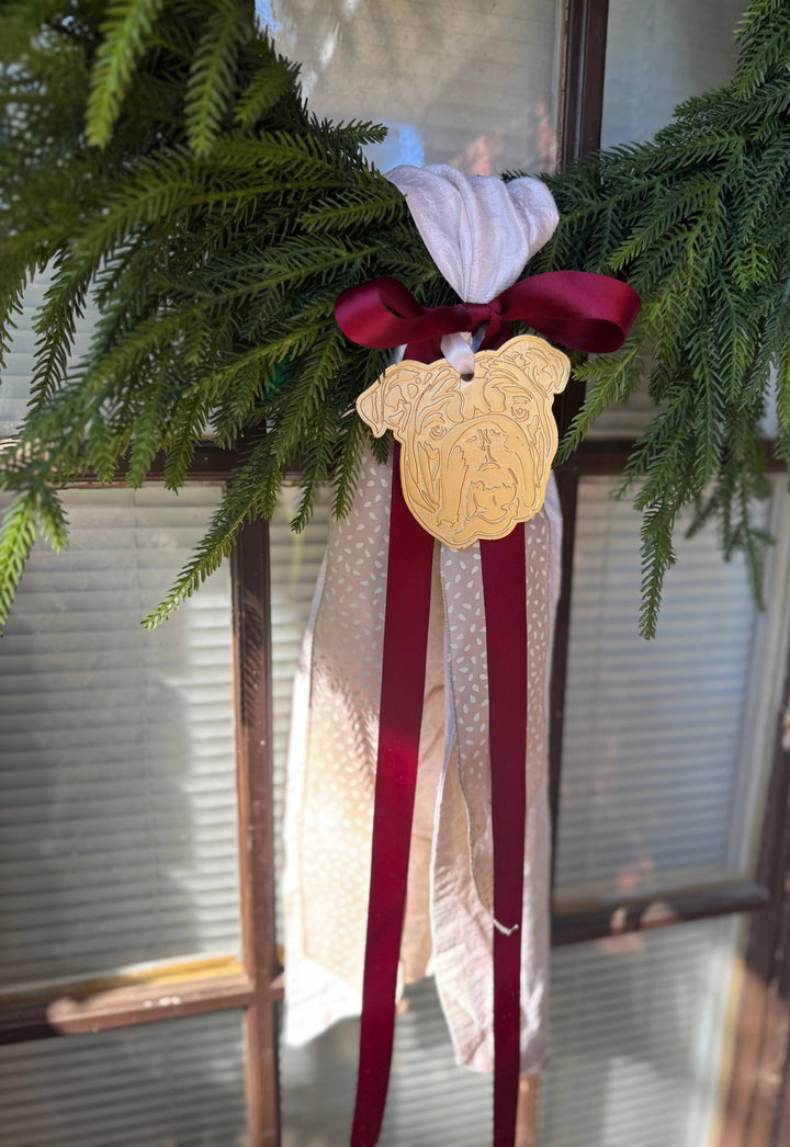 Bulldog Gold Ornament