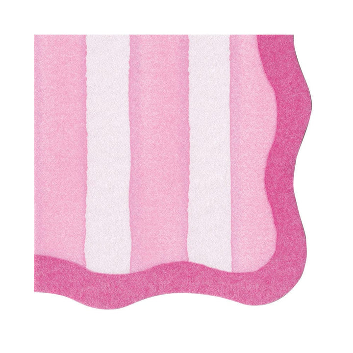 Cafe Stripe Scallop Napkins