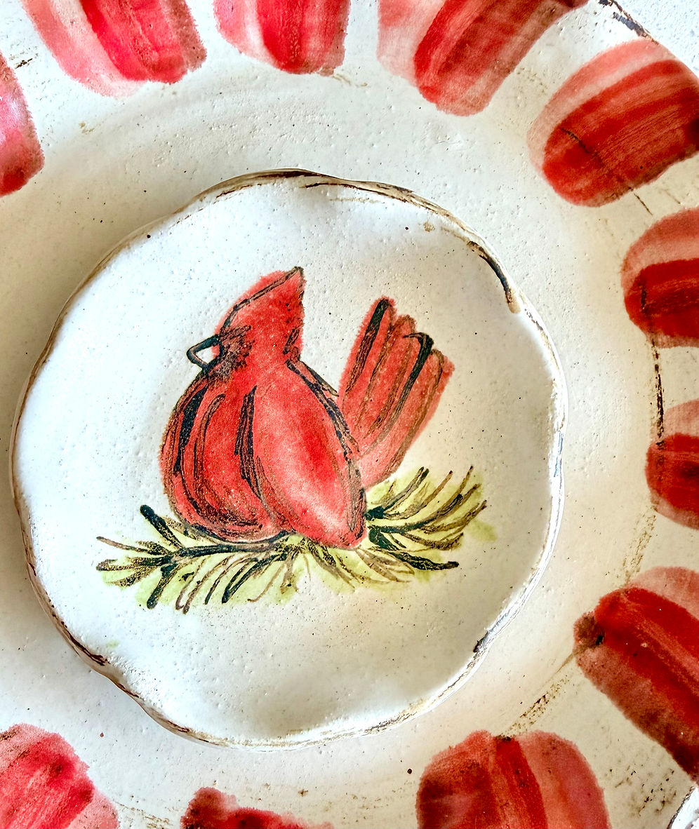 Cardinal Trinket Dish | Rosaline Pottery