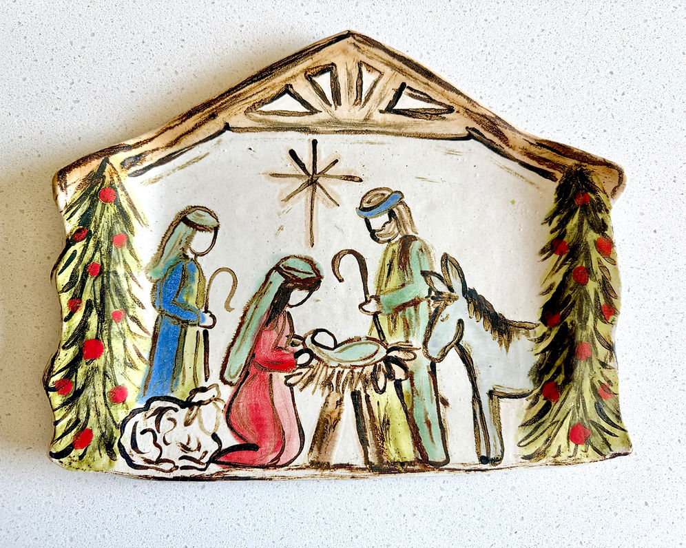 Peace on Earth Nativity Platter | Rosaline Pottery