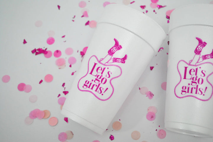 Let's Go Girls Rodeo Styrofoam Cups