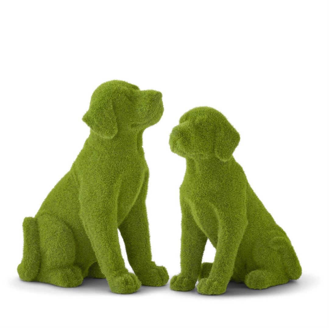 Green Flocked Mossy Dogs