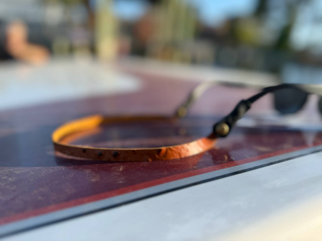 Leather Embossed Ostrich Sunglasses Strap