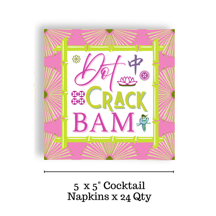 Mahjong Bamboo Cocktail Napkin
