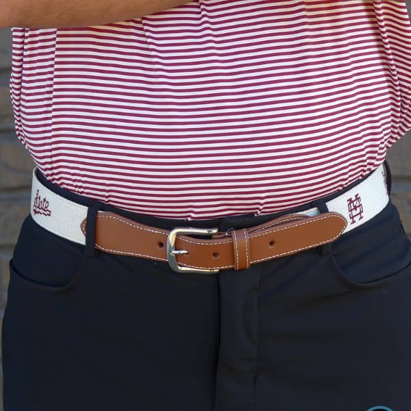 Men's Needlepoint Belt