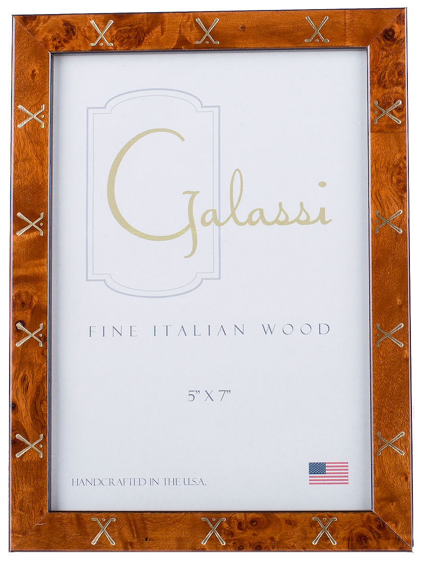 Chestnut Burl with Gold Golf Emboss Frame